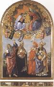 Sandro Botticelli Coronation of the Virgin,with Sts john the Evangelist,Augustine,Jerome and Eligius or San Marco Altarpiece china oil painting artist